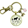 Home is Where My Pigs Are Keychain, Handmade!