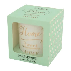 HOME SWEET HOME SANDLEWOOD CANDLE IN BOX by Verve