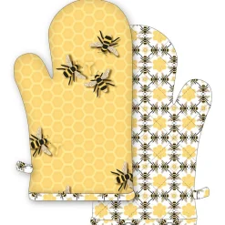 Honey Bee Honeycomb Oven Mitt - Kitchen Fun! Bee Favorites