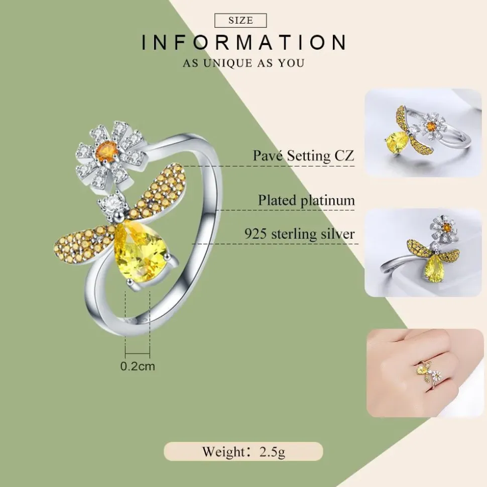 Honey Bee Jewelry SET, Ring, Earrings and Necklace BEE-autiful! Elegant!