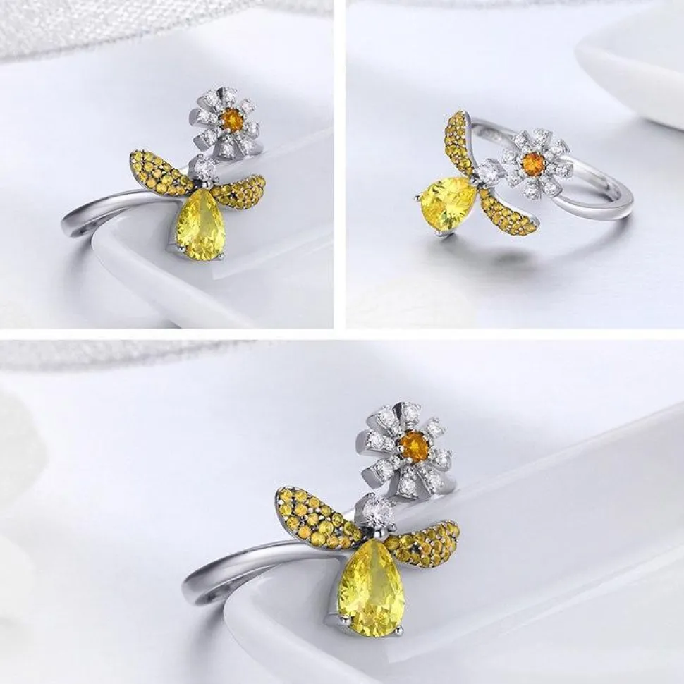 Honey Bee Jewelry SET, Ring, Earrings and Necklace BEE-autiful! Elegant!