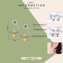Honey Bee Jewelry SET, Ring, Earrings and Necklace BEE-autiful! Elegant!