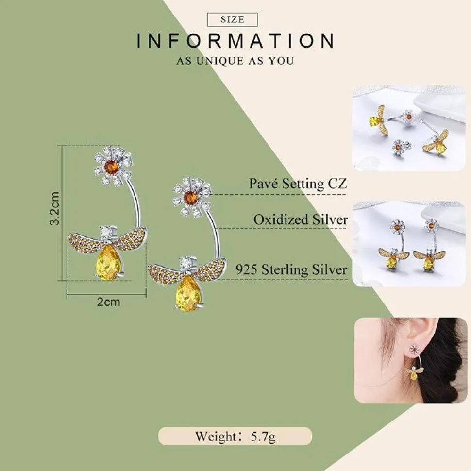 Honey Bee Jewelry SET, Ring, Earrings and Necklace BEE-autiful! Elegant!