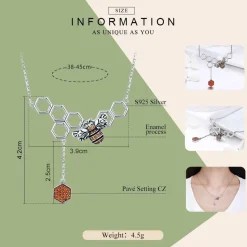 Honey Bee Jewelry Set, Sterling Silver, GORGEOUS! High quality, Unique!