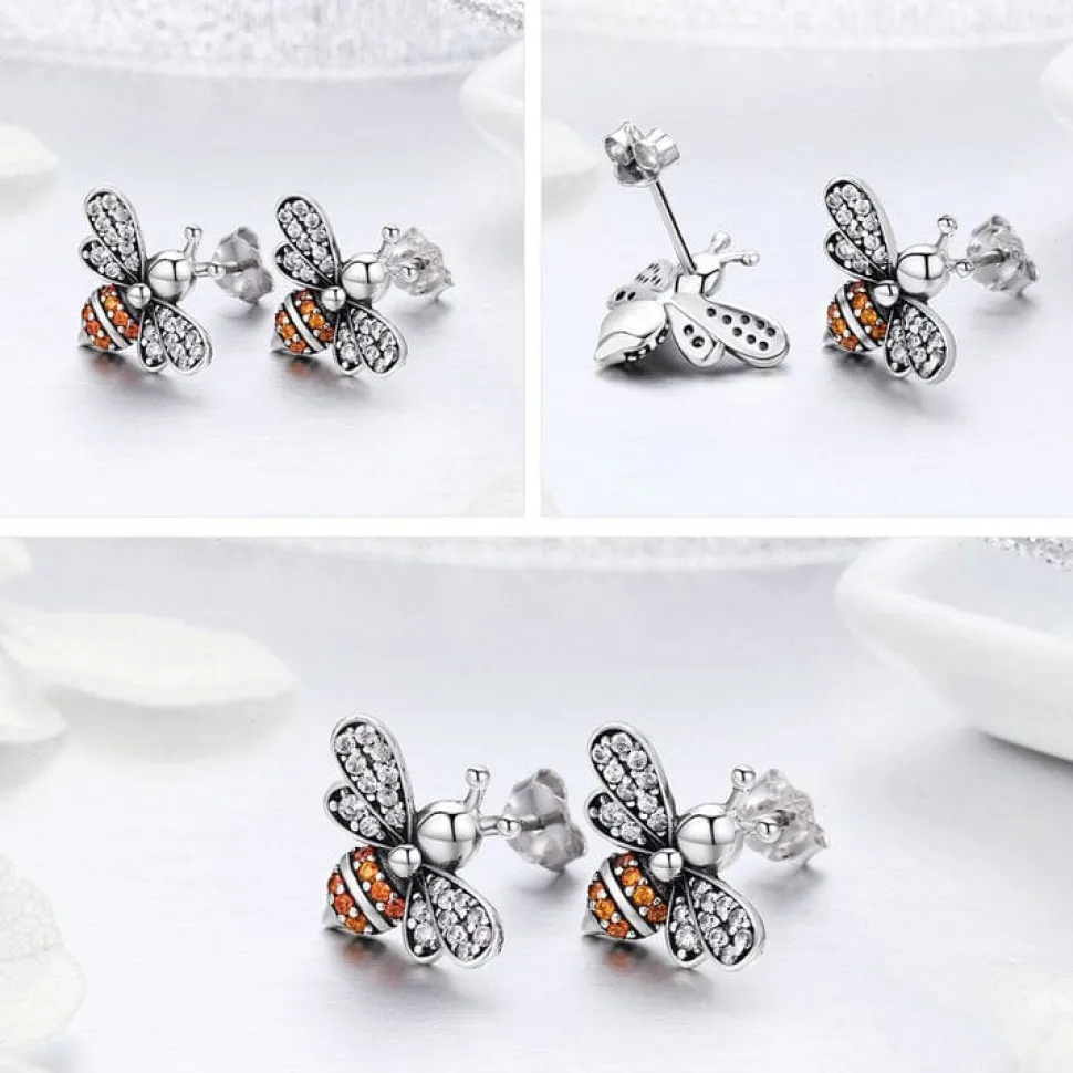 Honey Bee Jewelry Set, Sterling Silver, GORGEOUS! High quality, Unique!