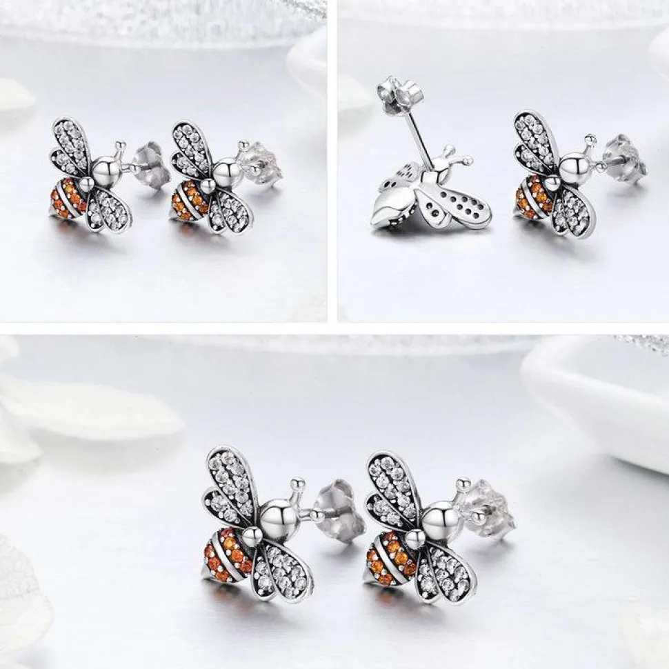 Honey Bee Jewelry Set, Sterling Silver, GORGEOUS! High quality, Unique!