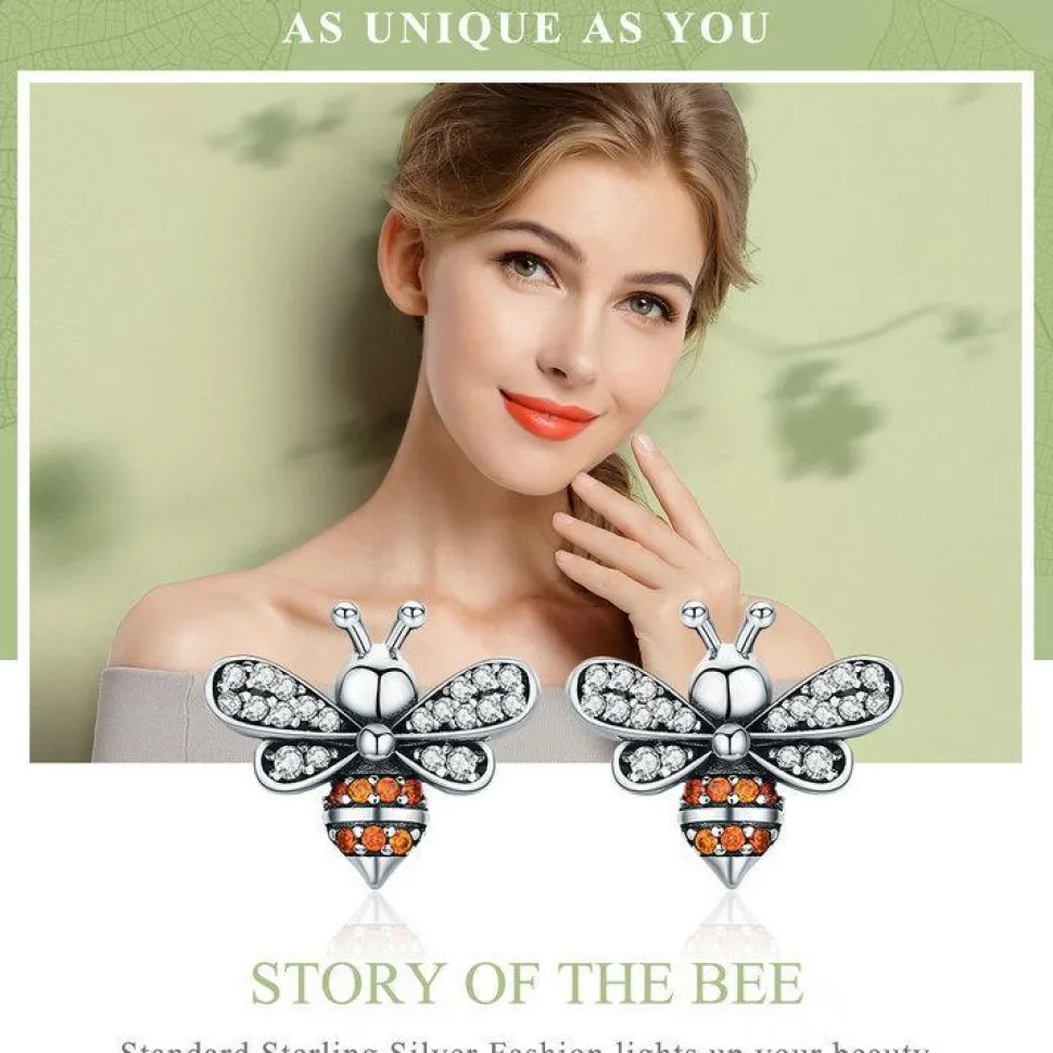 Honey Bee Jewelry Set, Sterling Silver, GORGEOUS! High quality, Unique!