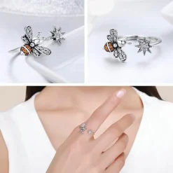 Honey Bee Jewelry Set, Sterling Silver, GORGEOUS! High quality, Unique!
