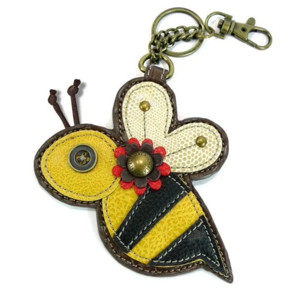 Honey Bee KEYCHAIN/KEY FOB/COIN PURSE* Vegan