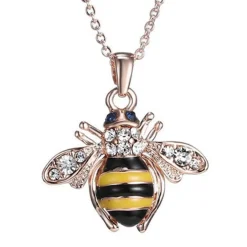 Honey Bee Necklace & Earrings with Austrian Elements Crystal