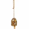 Honey Bees on Comb Glass Mosaic Bell Chime for Bee Lovers