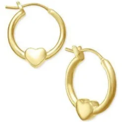 Hoop Hearts Girl's Sterling Silver Earrings