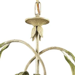 Huarco 6-Lght Chandelier W/Floral-Shaped Glass