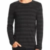 Hugo Boss Sluis Cotton Silk Cashmere Striped Crewneck Sweater *