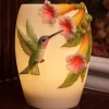 Hummingbird & Trumpet Flower Night Lamp Or Owl Lamp