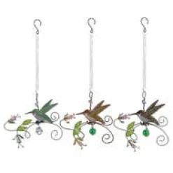Hummingbird, Chickadee or Cardinal Metal Art Bouncy Ornaments