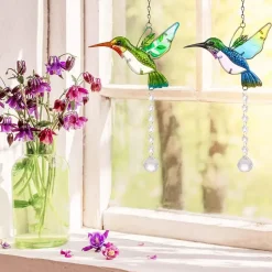 Hummingbird Crystal Suncatcher