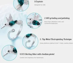 Hummingbird Jewelry Sterling Silver