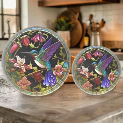 Hummingbird Tempered Glass Cutting & Charcuterie Board