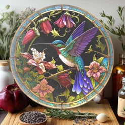 Hummingbird Tempered Glass Cutting & Charcuterie Board