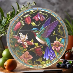 Hummingbird Tempered Glass Cutting & Charcuterie Board