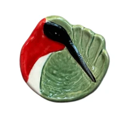 Hummingbird Trinket Dish, Spoonrest or Tea Bag Holder-Handmade in the USA