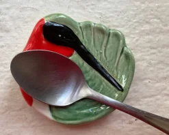 Hummingbird Trinket Dish, Spoonrest or Tea Bag Holder-Handmade in the USA