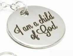 I am a child of God silver necklace *