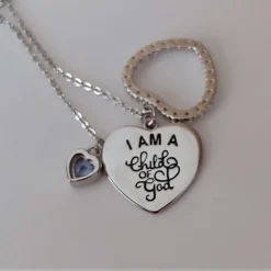 I AM A CHILD OF GOD Sterling Silver Inspirational Necklace! Only $59.95!