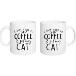 I just want to Sip Coffee and Pet My Cat P Graham Dunn Pet Lovers Coffee Mug