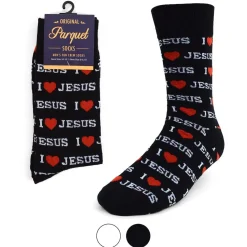 I Love Jesus or Bible Faith Inspired Christian Crew Socks for Men or Women