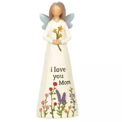I Love You Mom Angel Figurine Gift for Mother