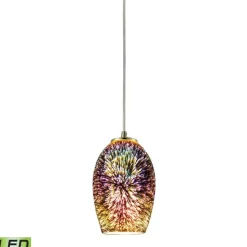 Illusions Pendant Light Fixtures with Hand-Blown Fireworks Glass Globes