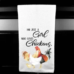 I'm Just a Girl Who Loves Chickens Microfiber Towel by Dasha Alexander