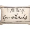 In All Things Give Thanks Throw Pillow Farmhouse Country