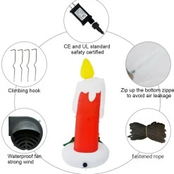 Inflatable LED Candle Holiday Yard Decoration