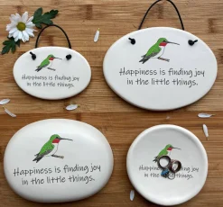 Inspirational Ceramic Hummingbird Dish: 