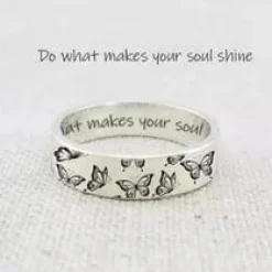 Inspirational Vintage Look Butterfly Ring