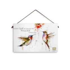 Inspirational Wall Art with Bluebirds or Hummingbirds, Beautiful!
