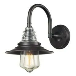 Insulator Glss 1-Lght Lamp Oiled Bz