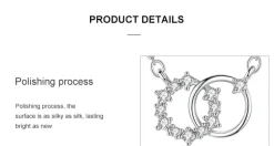 Interlocking Circles Pendant Necklace Sterling Silver, Dainty