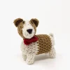 Jack Russell Terrier Handknit Christmas Ornament Fair Trade