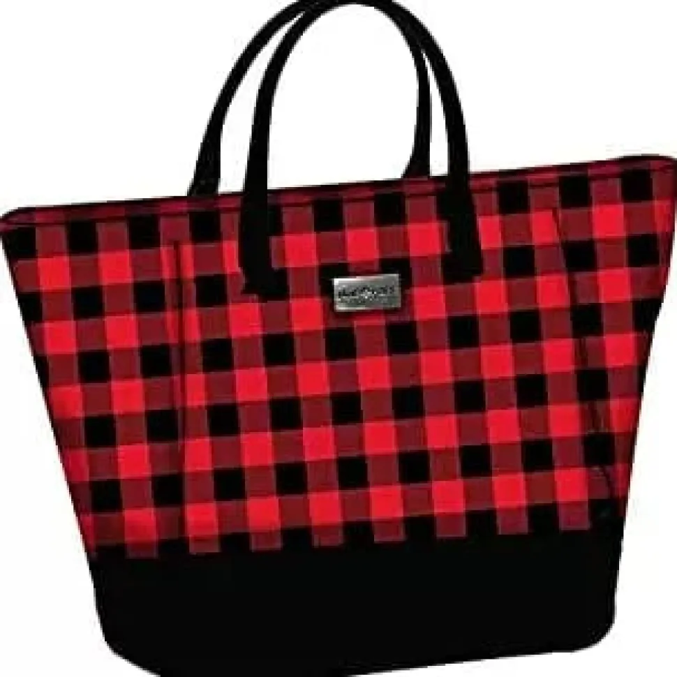Jane Marie Black and Red Cabin Cutie Tote - Stylish and Spacious