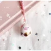 Japanese Lucky Pig or Koi Bell Laniard Handmade