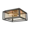 Jarvis 2-Lght Flush Mount W/Burnished Brass Shade