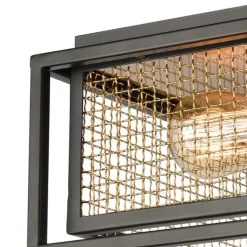 Jarvis 2-Lght Flush Mount W/Burnished Brass Shade