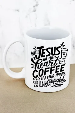 Jesus and Coffee Unstoppable Mug-funny mug for Christian woman
