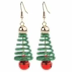 Jingle Bell Spiral Tree Earrings