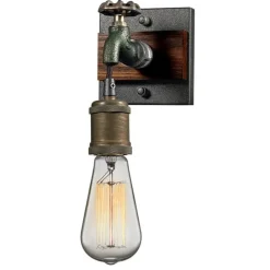 Jonas 1-Lght Industrial Style Lamp Multi-Tone Weathered W/Faucet Motif