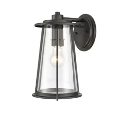 Kennison 13'' High 1-Light Black Metal Outdoor Wall Sconce